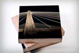 Photography//Suspension Bridge//Tacoma//Washington//Modern Architect Art//Night - thumbnail 1