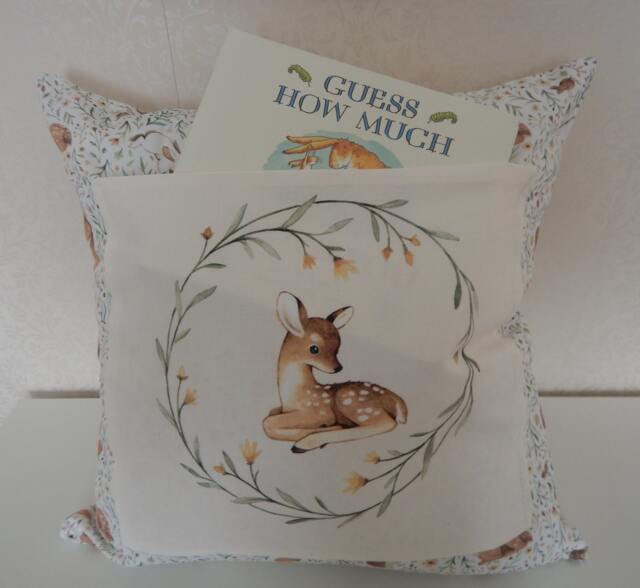 Reading Cushion, Fawn Sleeping Woodland - image 1