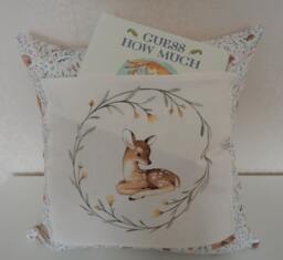 Reading Cushion, Fawn Sleeping Woodland - thumbnail 1