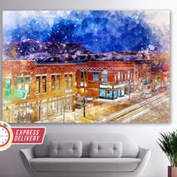 Bozeman Wall Art, Painting, Canvas Print, Montana Poster, Photo, Artwork - thumbnail 3