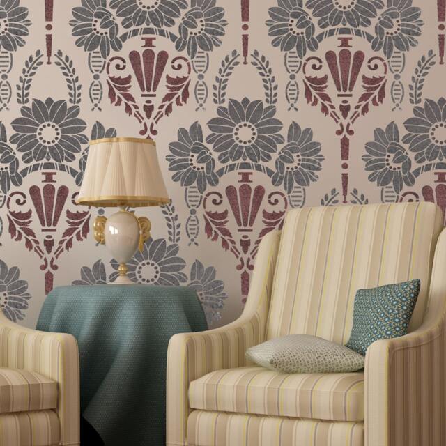Wall Stencil Pieropan, Reusable Stencils Instead Of Wallpaper - Diy Decor - image 1