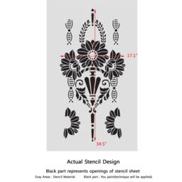 Wall Stencil Pieropan, Reusable Stencils Instead Of Wallpaper - Diy Decor - thumbnail 3