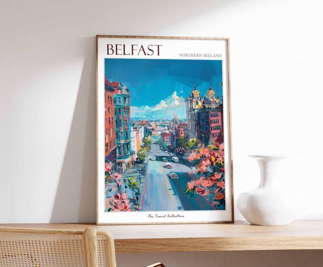 Belfast Travel Poster Northern Ireland Art Print - image 1