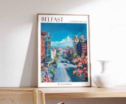 Belfast Travel Poster Northern Ireland Art Print - thumbnail 1