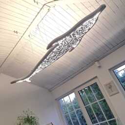 Handcrafted Unique Dolphin Ceiling Chandelier in Maori Surf Style - thumbnail 3