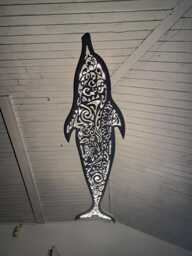 Handcrafted Unique Dolphin Ceiling Chandelier in Maori Surf Style - thumbnail 1