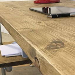 Reclaimed Wood Desk With Shelf, Choice Of Sizes+Colours - thumbnail 3