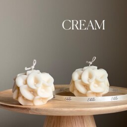 Calla Lily Soy Wax Candle Ball - Handmade Home Decor - thumbnail 3