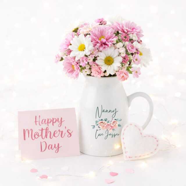 Personalised Nanny Gift, Gift For Her, Mothers Day Flower Vase, Ceramic Vases, Grandma, Mum - image 1