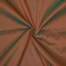 Rust & Green Art Silk Curtain Panels, Faux Curtains - Rod Pocket, Grommet, Box Pleat, Three Pinch Tab Top Plain Ring Top - thumbnail 3