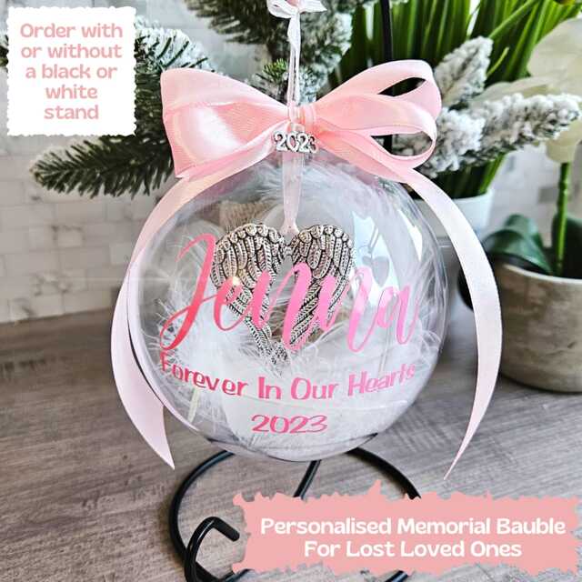 Miscarriage Memorial Ornaments For Daughter, Christmas Ornament, Bauble, Stillborn Baby Gift, Pregnancy Loss Ornament - image 1