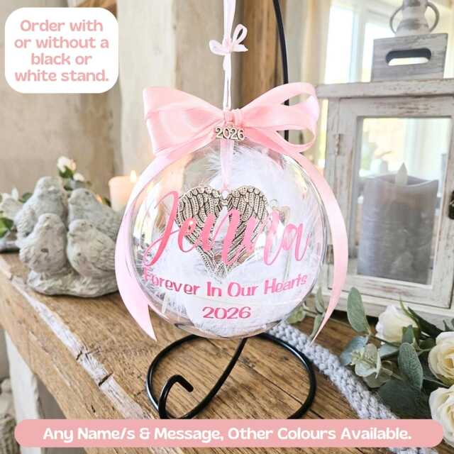 Miscarriage Memorial Ornaments For Daughter, Christmas Ornament, Bauble, Stillborn Baby Gift, Pregnancy Loss Ornament