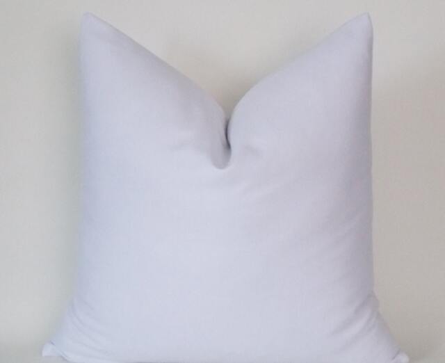 White Cotton Canvas Pillow Cover Modern Throw - image 1