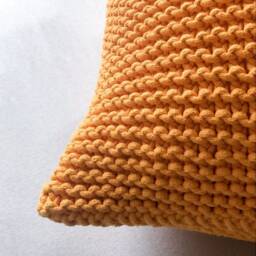 Hand-Knitted Cotton Bean Bag Chair Adult Lounger Pouffe - thumbnail 2