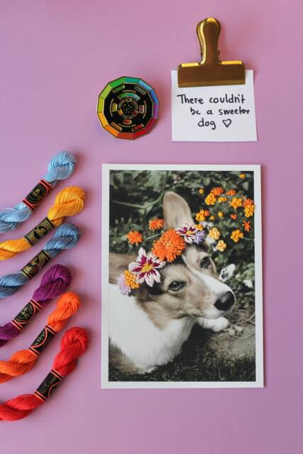 Embroidered Pet Portrait Bereavement Gift - Memorial Gift For Best Friend - image 1