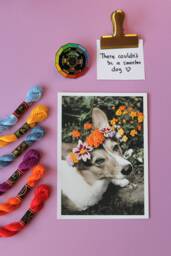 Embroidered Pet Portrait Bereavement Gift - Memorial Gift For Best Friend - thumbnail 1