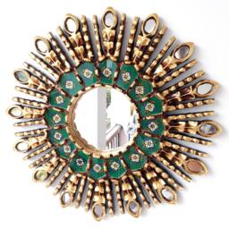 "Peruvian Mirrors ""Dark Green Eye 35cm" - thumbnail 1