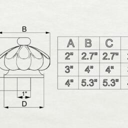Decorative Carved Staircases Newel Post Cap, Screw Included, Solid Wood Cornices Finails, Flower Wooden Finial - thumbnail 2
