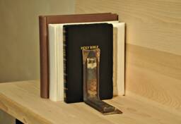 Housewarming Gift, Bookend Art Books, Metal Decor, Unique Gift For Him, Art, Steampunk Style, Living Room Industrial Style - thumbnail 1