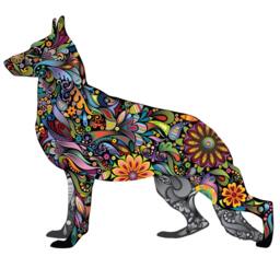 German Shepherd Dog Decal Wall Sticker - thumbnail 2