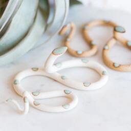 Ceramic Snake, Small By Carter + Rose - thumbnail 1
