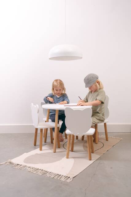 Activity Table & Chair, Toddler Set, Kids Play Table, Desk Wooden Animal Chairs - image 1