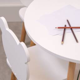Activity Table & Chair, Toddler Set, Kids Play Table, Desk Wooden Animal Chairs - thumbnail 3