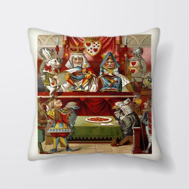 Alice in Wonderland Queen Of Hearts - Cushion Cover Case Or Stuffed With Insert - image 1