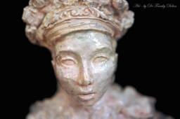 Hand Sculpted Bust Blooming Nymph By Fae Factory Visionary Artist Dr Franky Dolan - Original Spiritual Art Altar Sculpture Clay Bust Statue - thumbnail 1