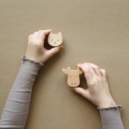 Nursery Dresser Knobs, Forest Animal Pulls For Kids Room Drawers - Woodland, Set Of 6 - thumbnail 3