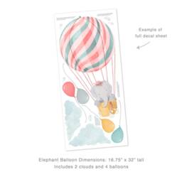 Small Elephant in Basket - Pink Fabric Wall Decal Nursery Daydreams Collection Mej - thumbnail 2