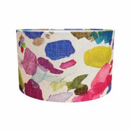 Bluebellgray Portree Drum Lampshade Handmade Colorful Abstract Fabric - thumbnail 3