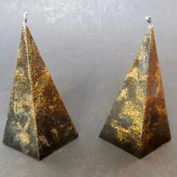 Pyramid Candle, Purple Candle, Black Candles, Handmade - thumbnail 2