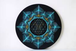 stringart Sri Yantra Sacred Geometry Meditation Wall Art Home Decor D??cor Mandala Zen 3D New Age Spiritual Gift, Yoga