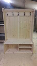4Ft Wide. Coat Rack, Boot Room, Hallway Bench, Monks Bench, Shoe Storage, Any Size Made. Delivery Cost Shown On The 2nd Photo