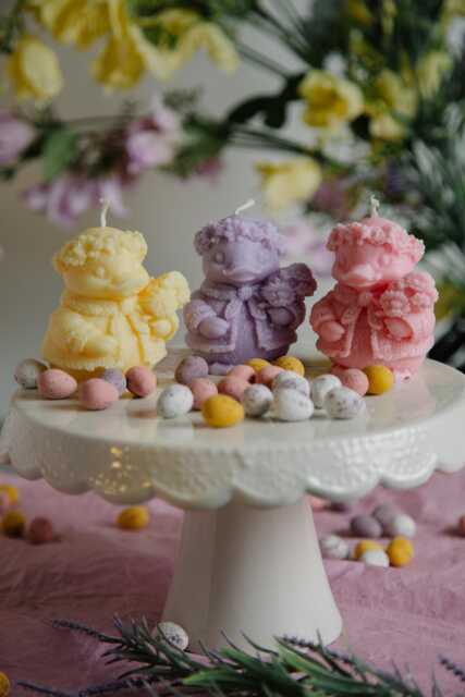 Easter Duck Candle - Handmade Pastel Spring Home Decor - image 1