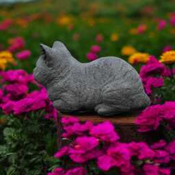 Concrete Kitten Sculpture Outdoor Sleeping Cat Figurine Stone Garden Yard Ornament Pet Memorial Statue Animal Lover Gift Home Decoration - thumbnail 4