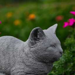 Concrete Kitten Sculpture Outdoor Sleeping Cat Figurine Stone Garden Yard Ornament Pet Memorial Statue Animal Lover Gift Home Decoration - thumbnail 3