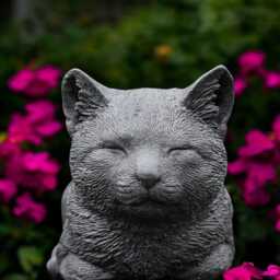 Concrete Kitten Sculpture Outdoor Sleeping Cat Figurine Stone Garden Yard Ornament Pet Memorial Statue Animal Lover Gift Home Decoration - thumbnail 2