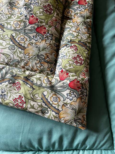 William Morris Golden Lily Throw/Blanket, Mother's Day Gift, Victorian/Traditional Decor - image 1