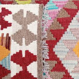 Kilim Rug Classic, Handmade Artisan Afghan Turkish Aztec Natural Wool 158x101 cm - thumbnail 3