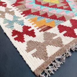 Kilim Rug Classic, Handmade Artisan Afghan Turkish Aztec Natural Wool 158x101 cm - thumbnail 2