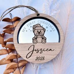 Personalised Baby My First Christmas Tree Decoration Xmas Gift 2025 1st Bauble New Boy, Girl - thumbnail 2