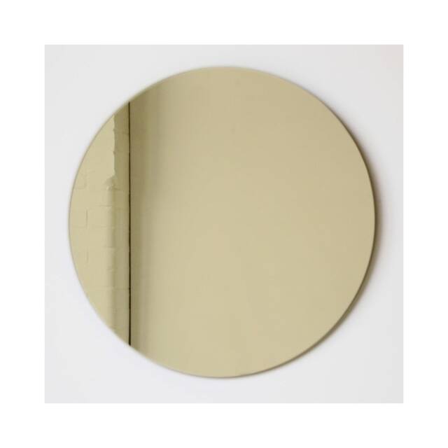 Orbis??? Gold Tinted Minimalist Bespoke Round Frameless Mirror - image 1
