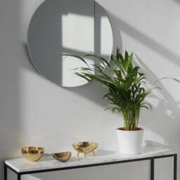 Orbis??? Gold Tinted Minimalist Bespoke Round Frameless Mirror - thumbnail 3