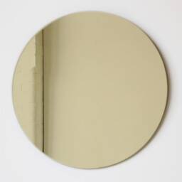 Orbis??? Gold Tinted Minimalist Bespoke Round Frameless Mirror - thumbnail 2
