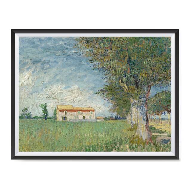 Vincent Van Gogh Art Reproduction Posters - Poster Printing Wall Print For Home Office Decor Farmhouse in A Wheatfield - image 1