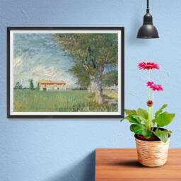 Vincent Van Gogh Art Reproduction Posters - Poster Printing Wall Print For Home Office Decor Farmhouse in A Wheatfield - thumbnail 3