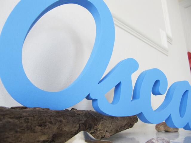 Oscar, Handmade Wooden Name Sign, Nursery Decor, Personalized Gift - image 1