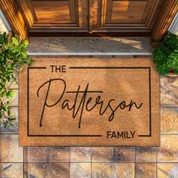 Monogram Initial Doormat - Personalized Coir Welcome Mat Family Last Name Door Housewarming/Wedding Gift New Homecustom - thumbnail 3